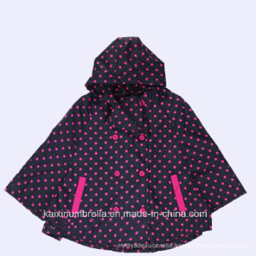 Popular Design PU Coated Cloak Kids Raincoat